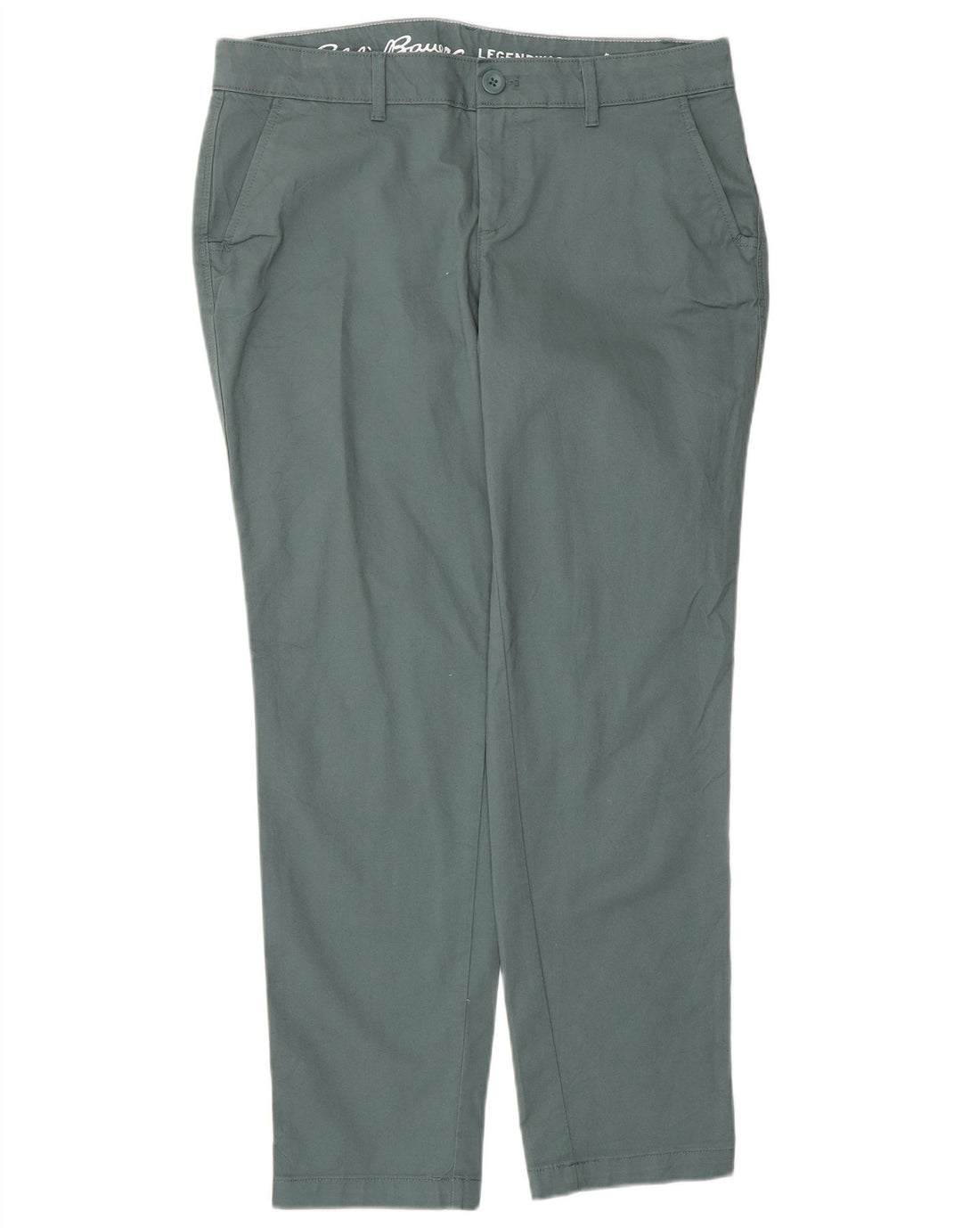 EDDIE BAUER Calça Chino Feminina Slim EUA 6 Médio W32 L29 Algodão Verde