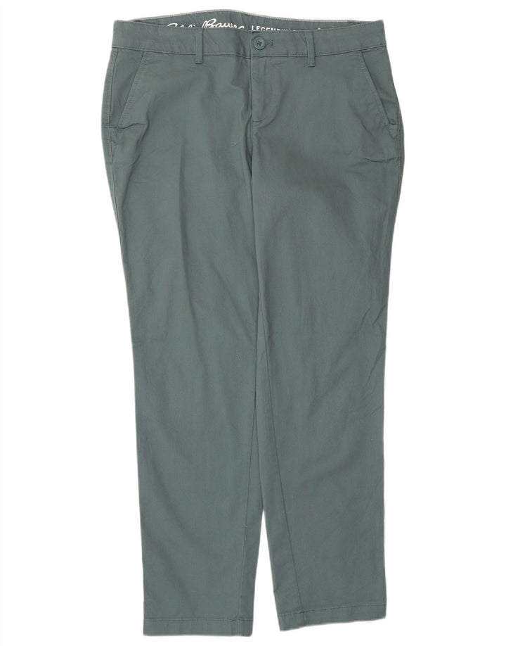 EDDIE BAUER Calça Chino Feminina Slim EUA 6 Médio W32 L29 Algodão Verde