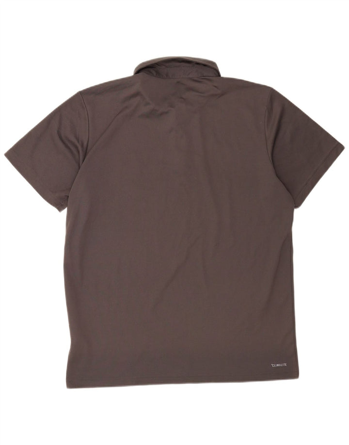 Camisa polo masculina ADIDAS Climalite grande cinza poliéster