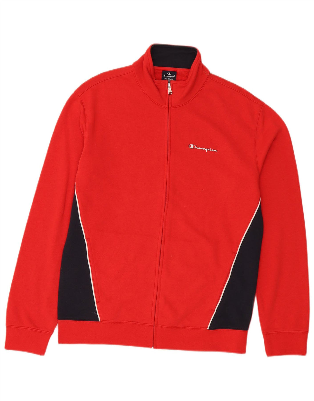 Jaqueta masculina Champion de agasalho de algodão colorblock vermelho médio