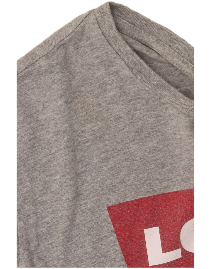 Camiseta masculina gráfica Levi's Top cinza médio algodão