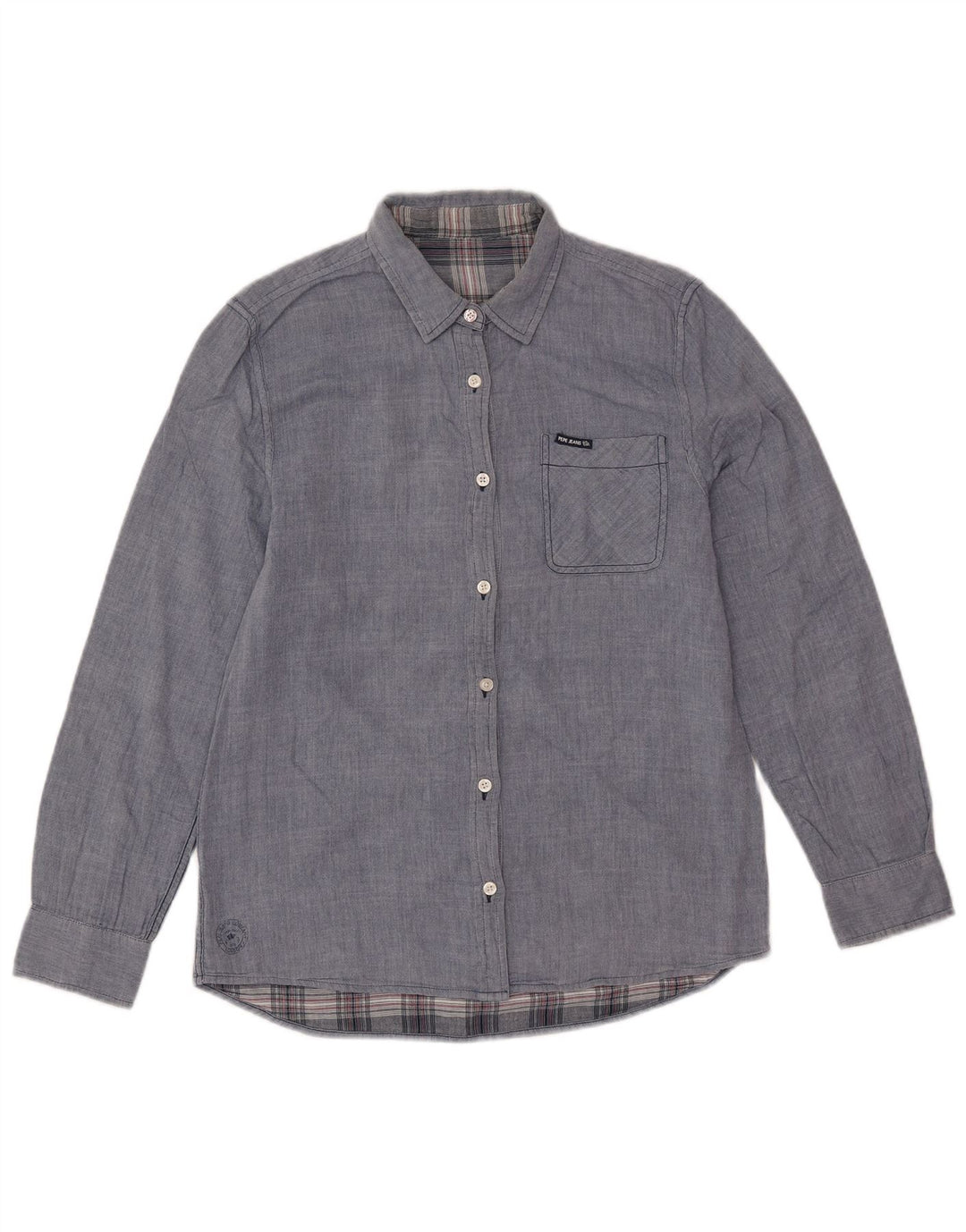 Camisa PEPE Jeans Mulher UK 14 Azul Médio