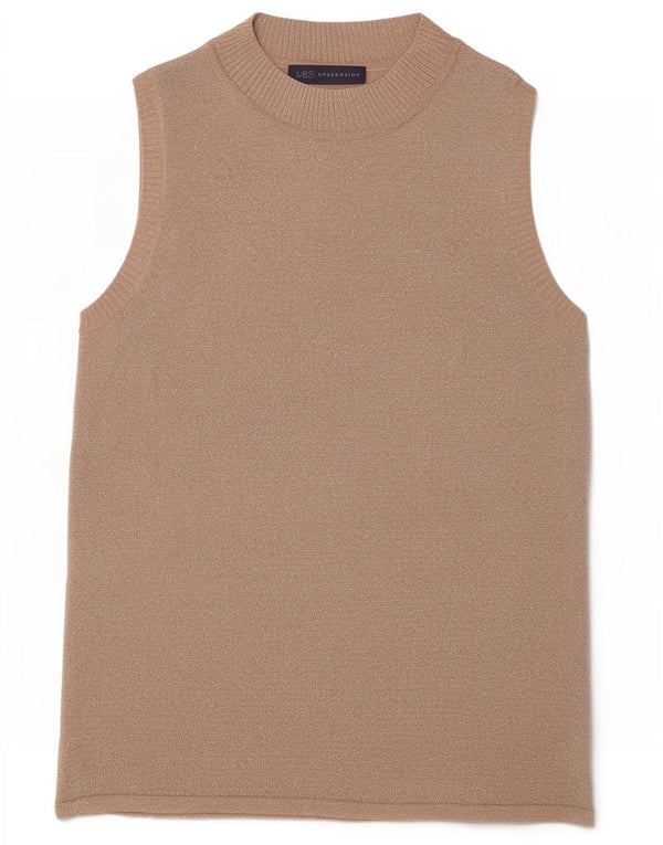 Colete feminino Marks & Spencer UK 12 viscose bege médio