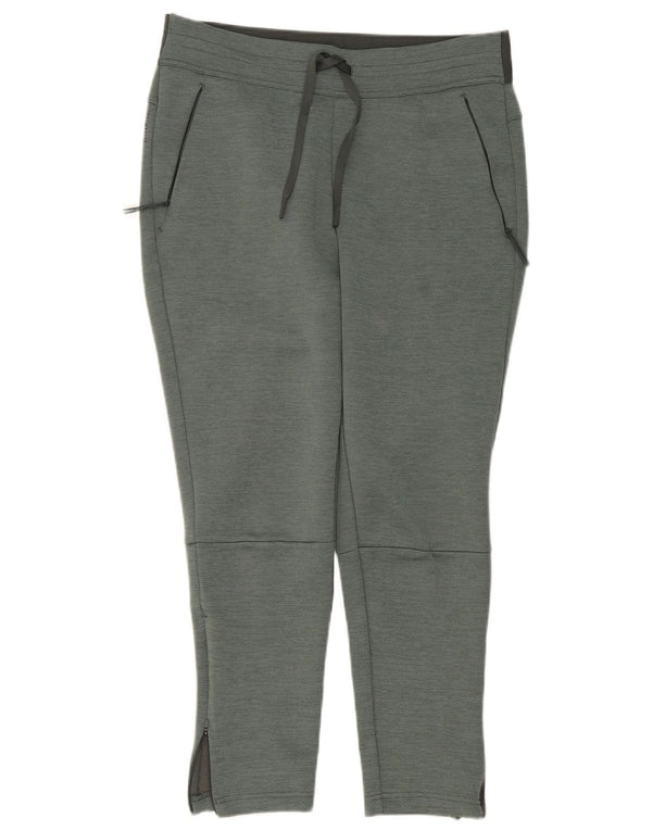 Calça de treino feminina Adidas UK 14 grande poliéster verde