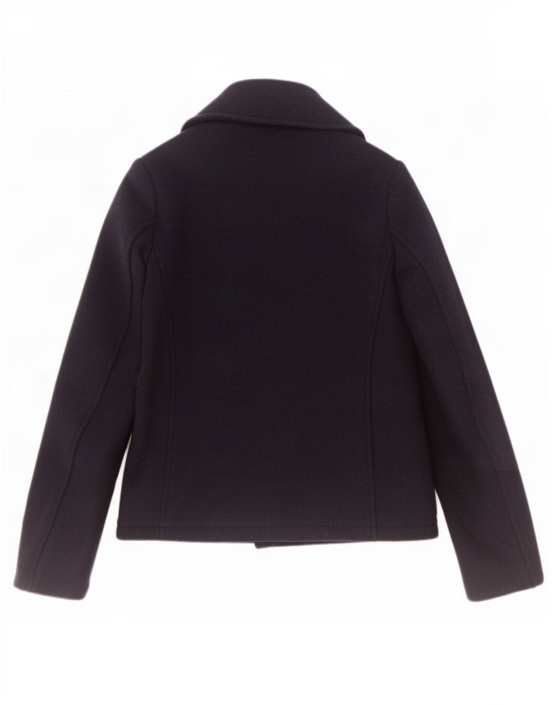 Fat Face Womens Pea Coat Reino Unido 10 Lã Azul Marinho Pequeno