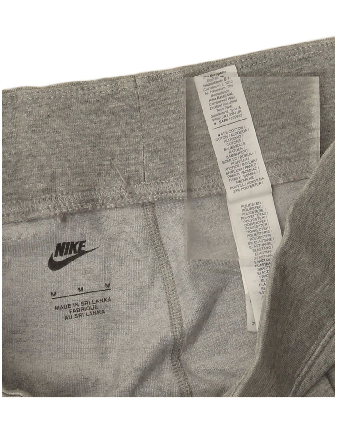 Leggings Nike Femininas Graphic UK 12 Algodão Cinza Médio