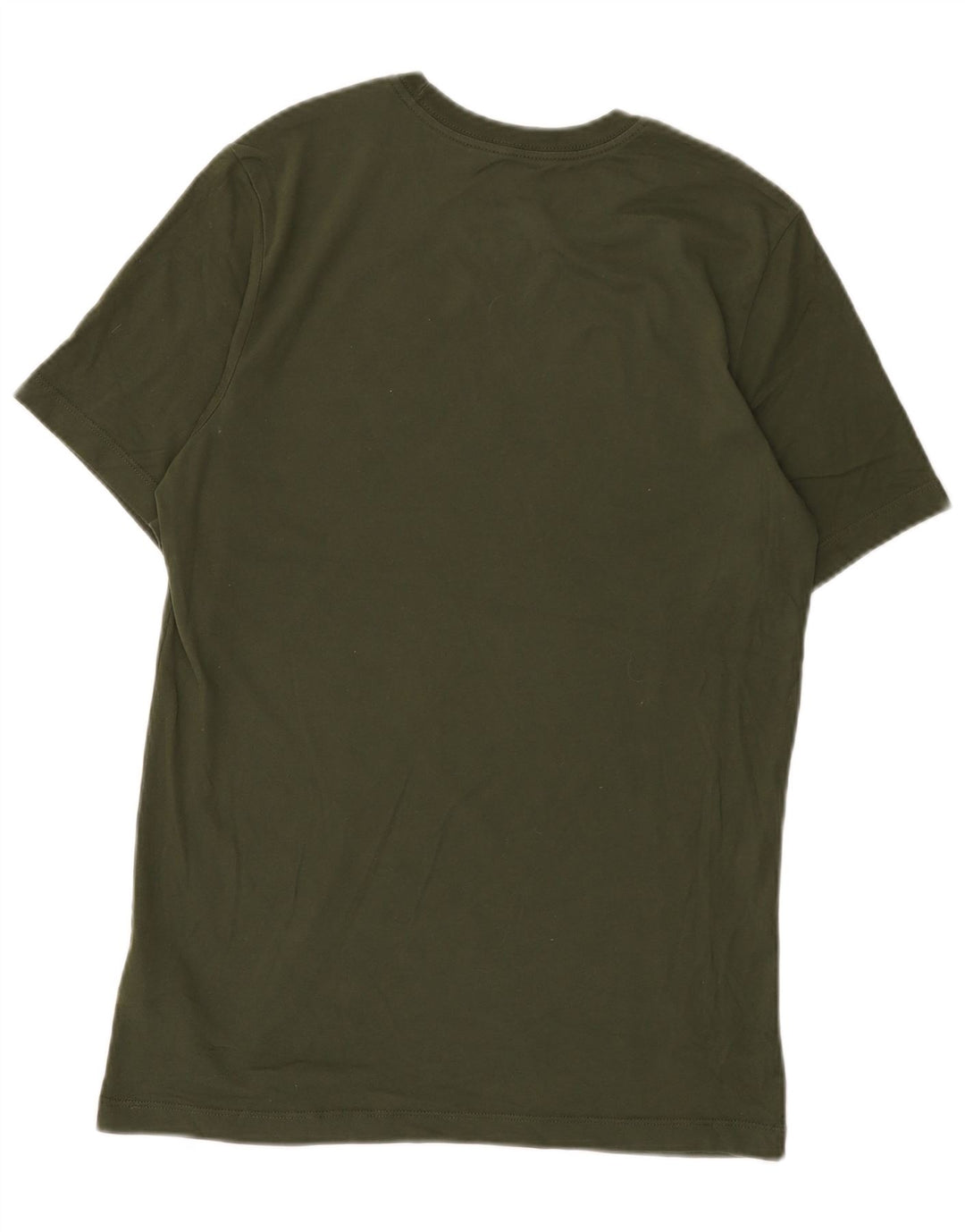 Nike Mens Dri Fit Camiseta Top Médio Algodão Cáqui