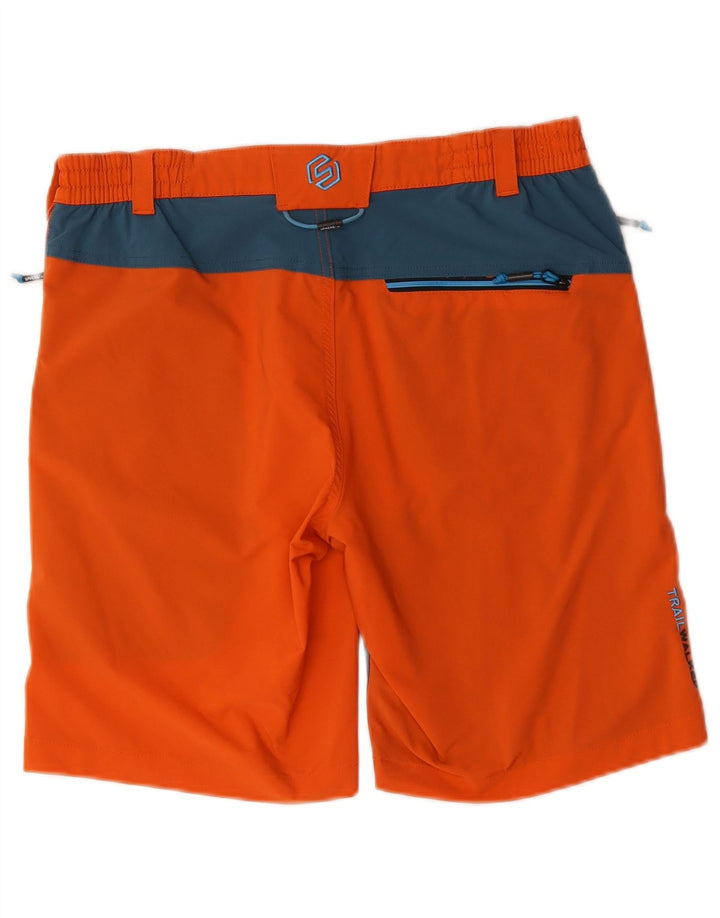 Sphere Pro Mens Graphic Cargo Shorts Médio W34 Laranja Colorblock