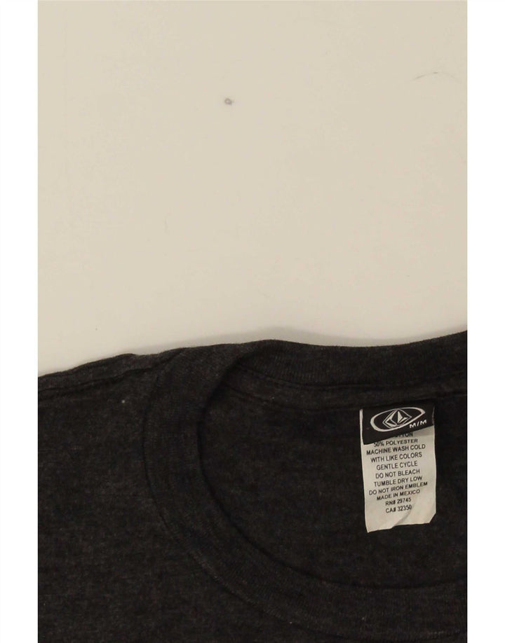 Camiseta masculina gráfica Volcom algodão cinza médio