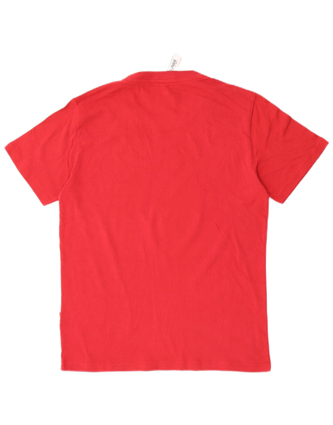 Camiseta masculina Sun68 com estampa gráfica grande de algodão vermelho