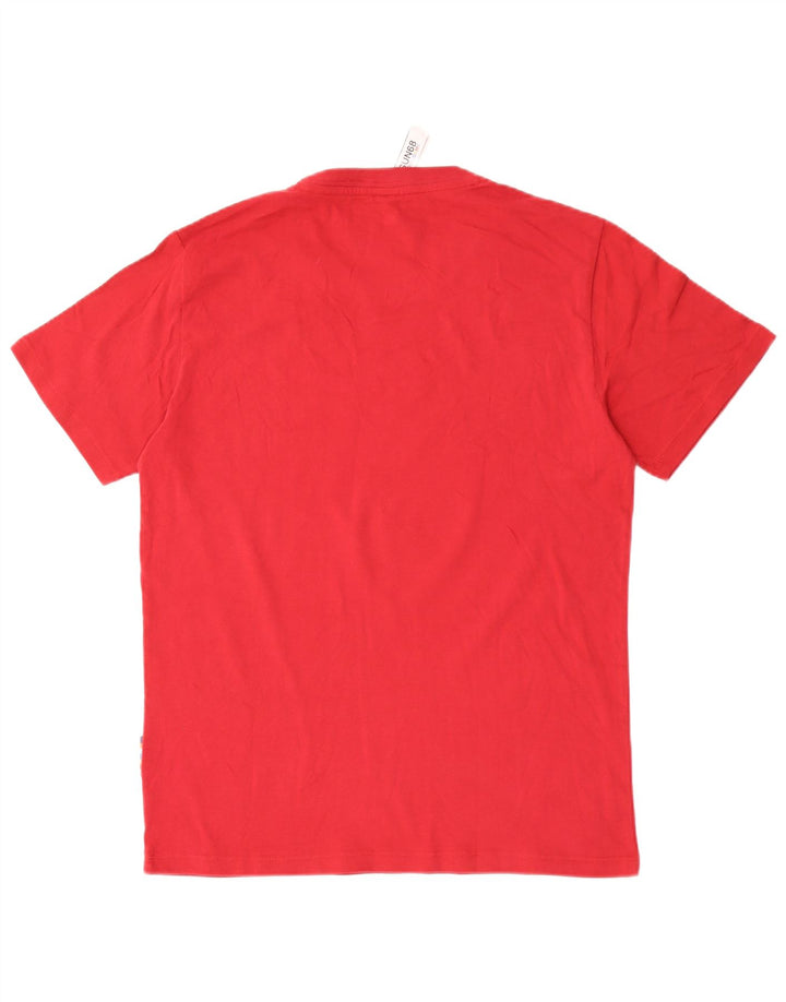 Camiseta masculina Sun68 com estampa gráfica grande de algodão vermelho