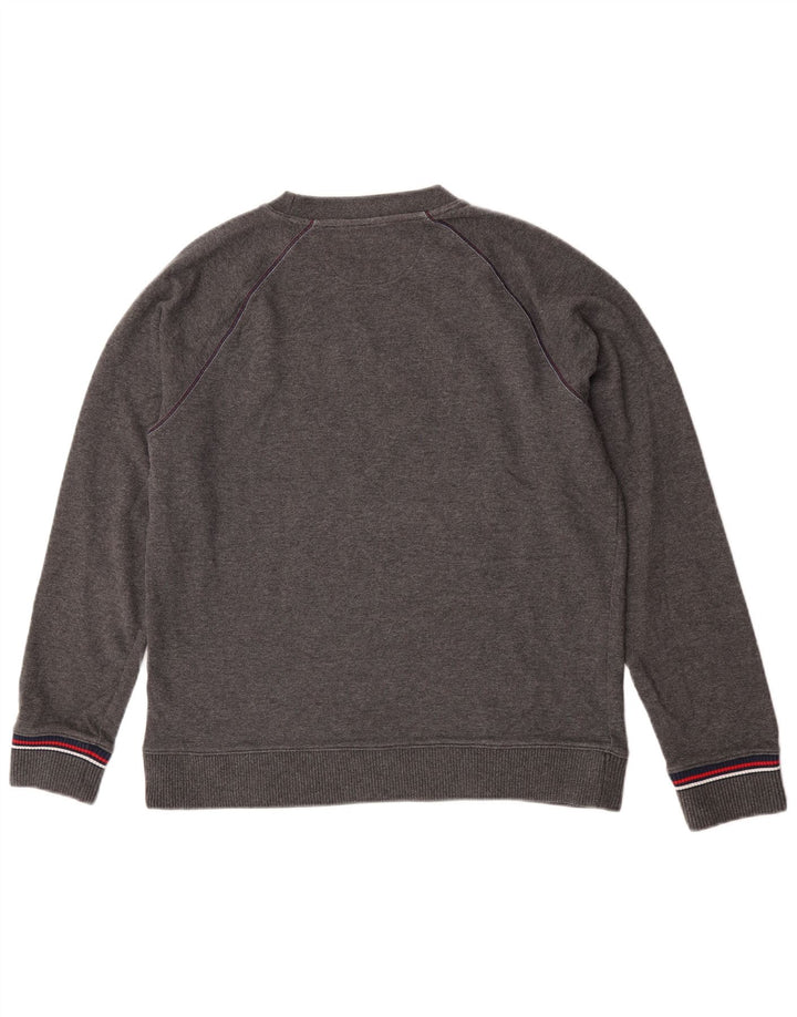 Fila Mens Graphic Moletom Jumper Médio Algodão Cinza