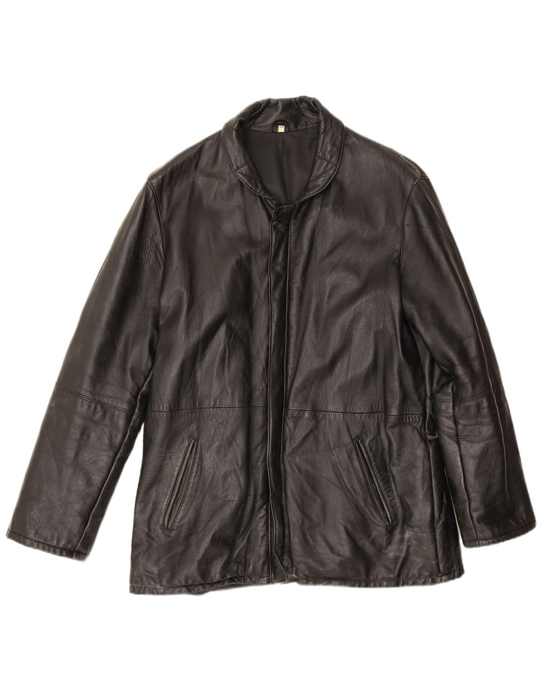 Jaqueta de couro masculina vintage IT 52 XL couro preto