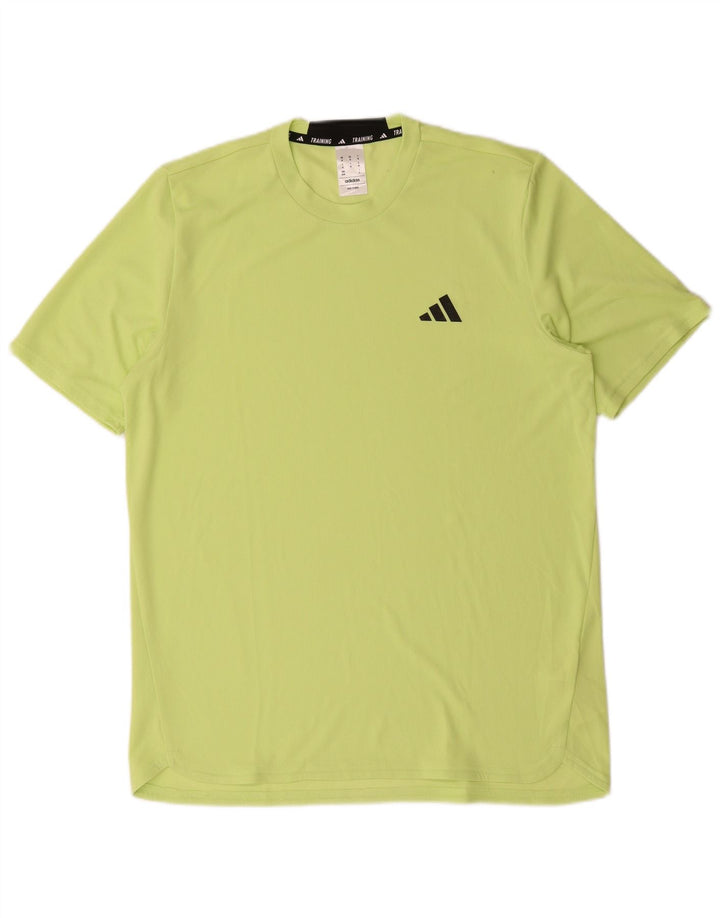 Adidas Mens Camiseta Top Poliéster Verde Médio