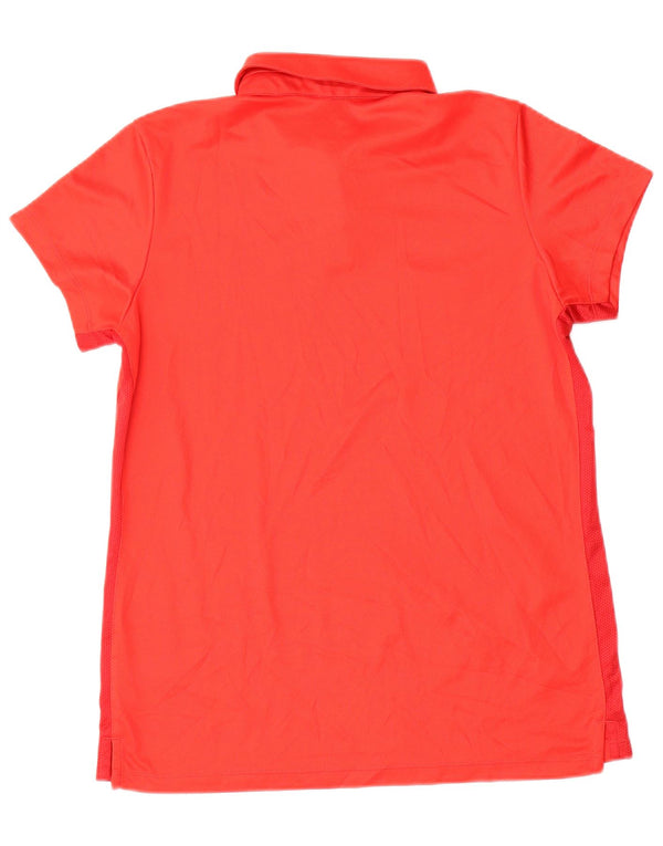Camisa polo Nike Dri Fit feminina UK 14 grande vermelha
