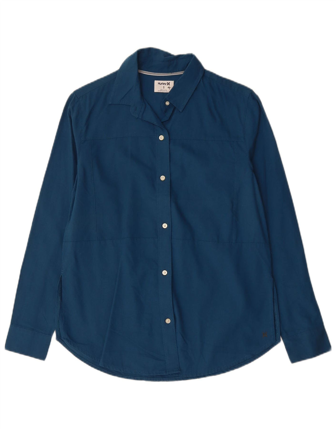 Camisa feminina Hurley UK 10 pequena azul poliéster