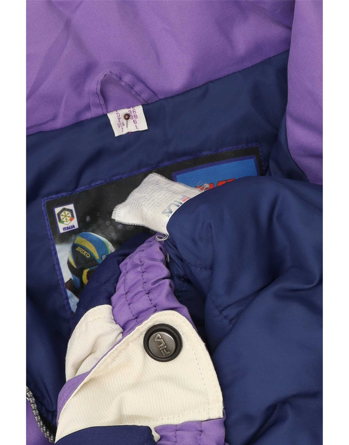 Fila Womens Loose Fit Ski Jacket IT 42 Médio Roxo Poliéster Retro