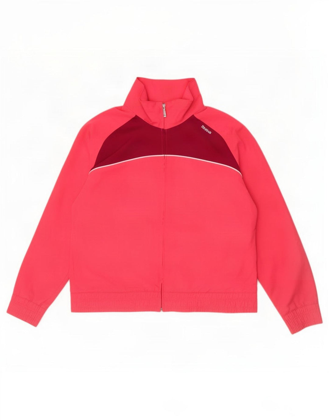 Reebok Womens Tracksuit Top Jacket UK 18 XL Rosa Colourblock Poliéster
