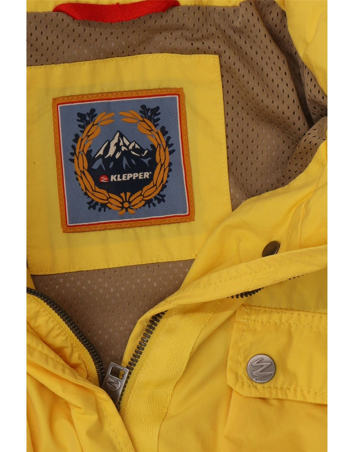 Jaqueta de chuva feminina com capuz KLEPPER UK 16 grande amarelo