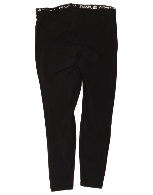 Leggings Nike Dri Fit Crop Graphic UK 14 Grande Poliéster Preto