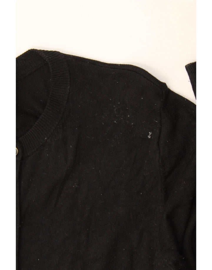 Suéter cardigã feminino Marks & Spencer Reino Unido 12 viscose preta média
