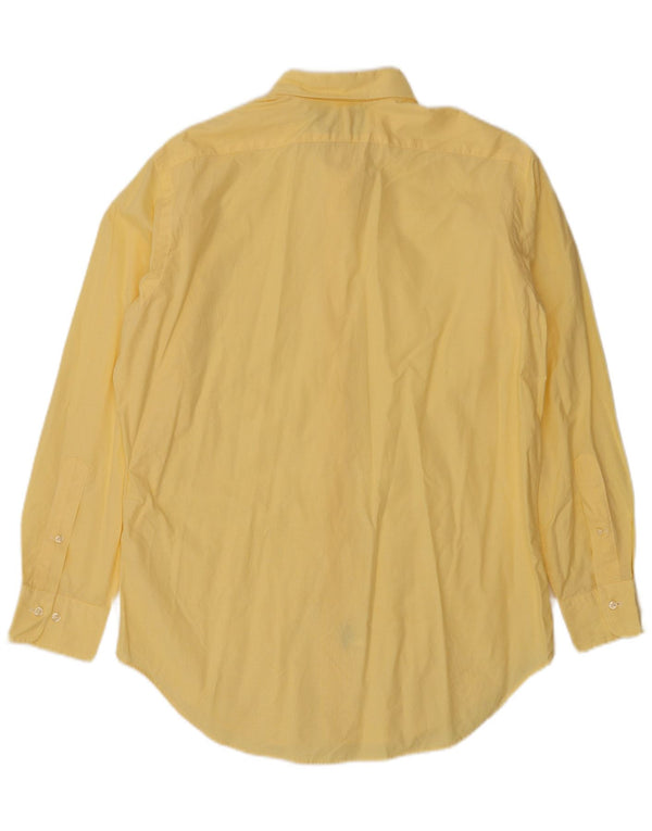 Polo Ralph Lauren Mens Classic Fit Camisa Tamanho 15 1/2 Médio Amarelo Gingham