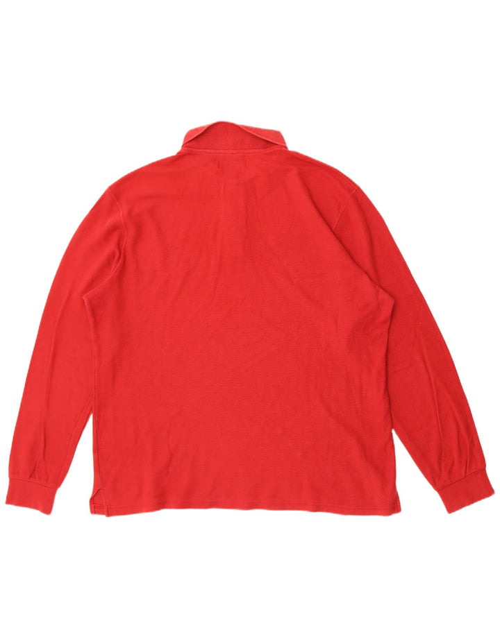 Camisa polo masculina de manga comprida Marlboro Classics XL vermelha