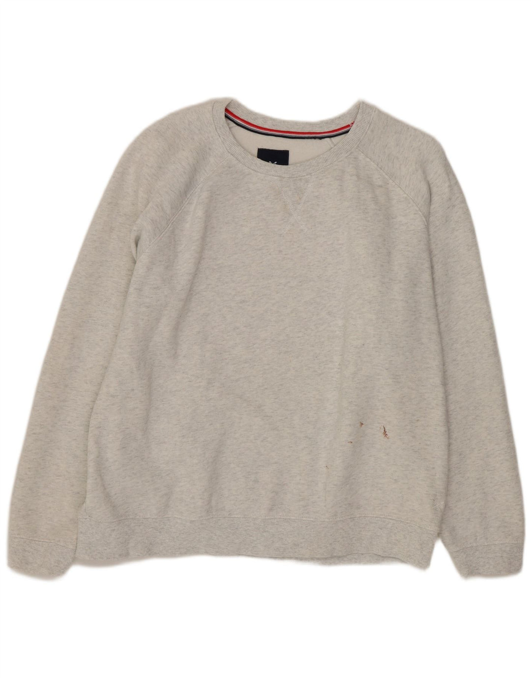 Crew Clothing moletom feminino oversized jumper UK 18 XL cinza manchado