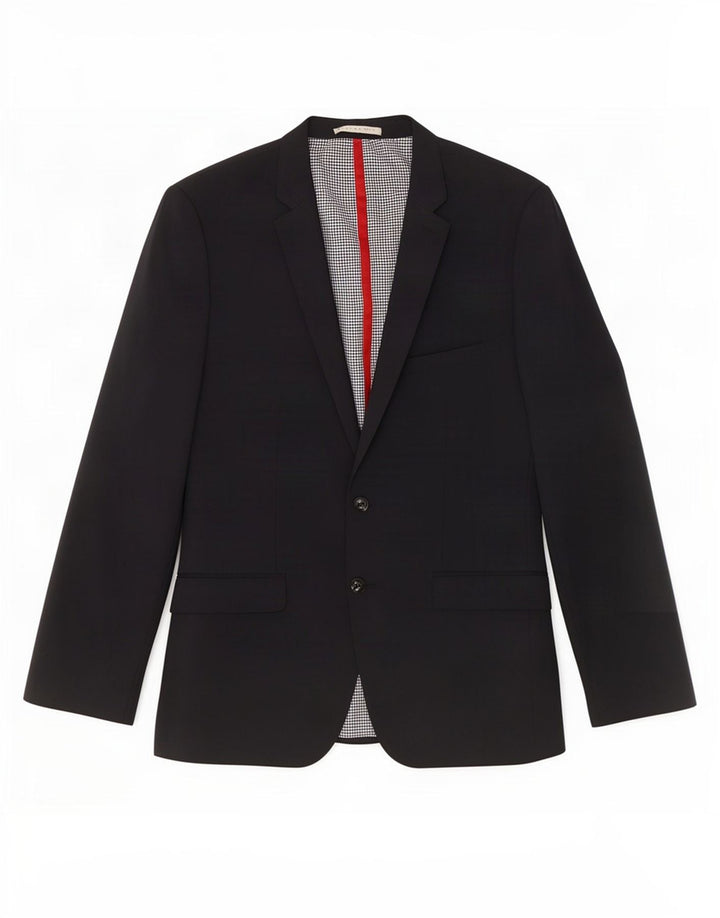 Jaqueta blazer masculina Zara com 2 botões UK 38 poliéster cinza médio