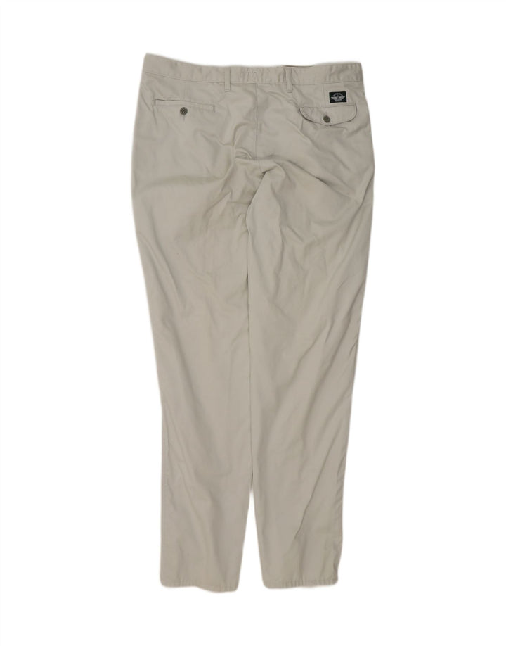 DOCKERS Calça masculina cáqui slim pegged Chino W40 L34 algodão bege