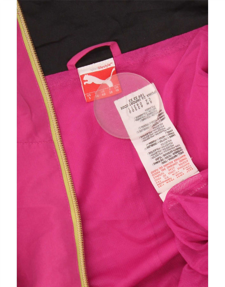Puma Womens Tracksuit Top Jacket UK 10 Pequeno Poliéster Rosa
