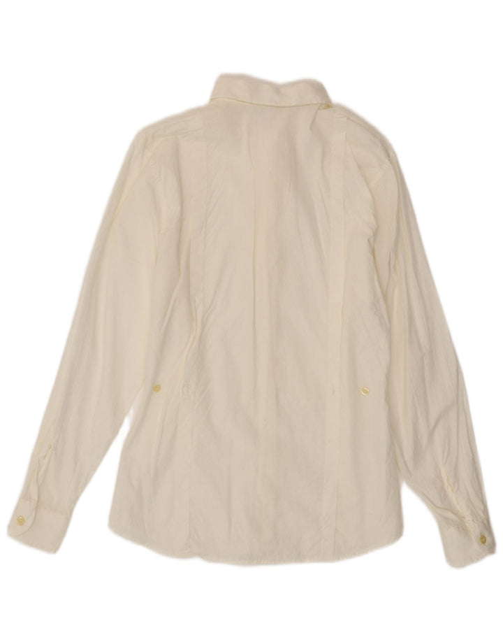 Camisa feminina Benetton IT 42 médio algodão branco