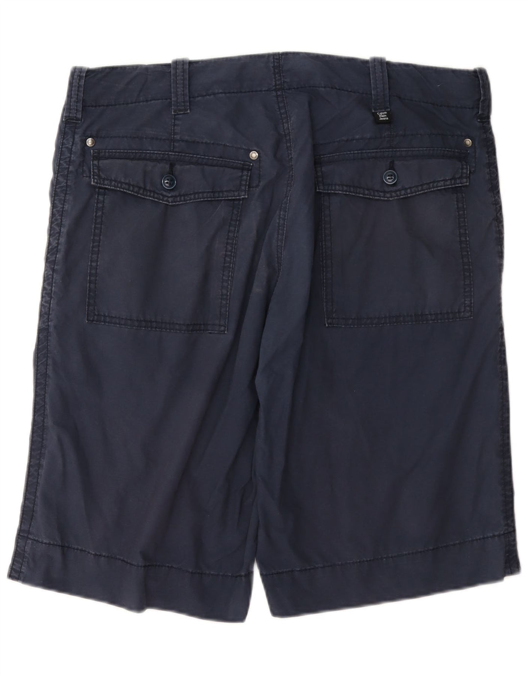 Calvin Klein Mens Chino Shorts W32 Médio Algodão Azul Marinho