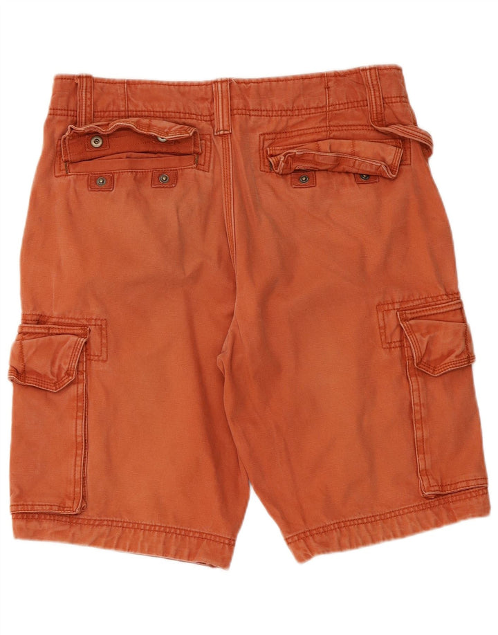 Shorts cargo masculino Fat Face W32 algodão laranja médio