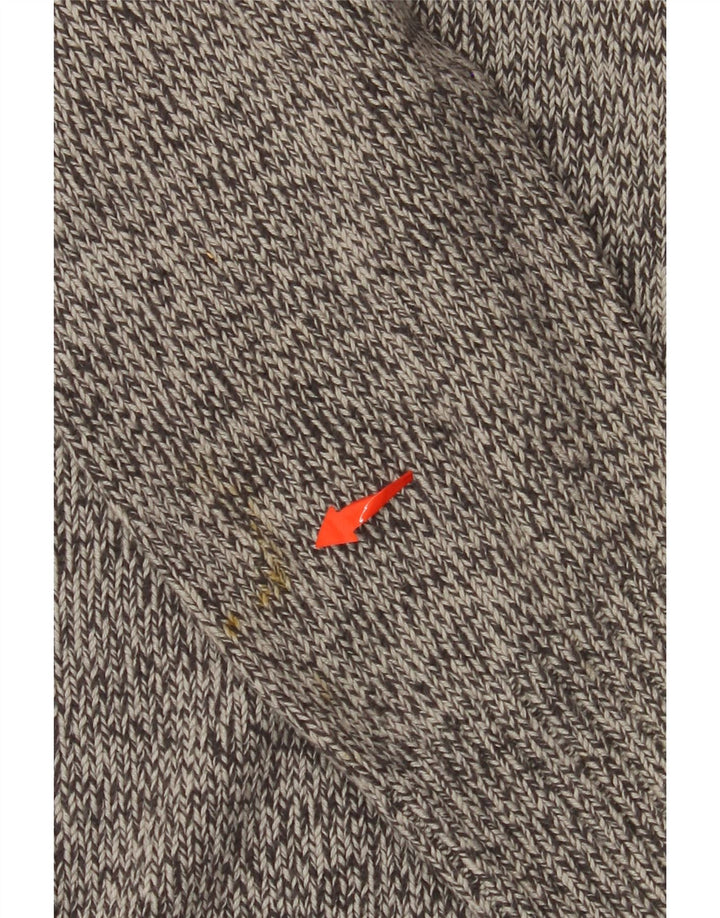 EDDIE BAUER Suéter masculino com gola redonda e algodão manchado cinza médio