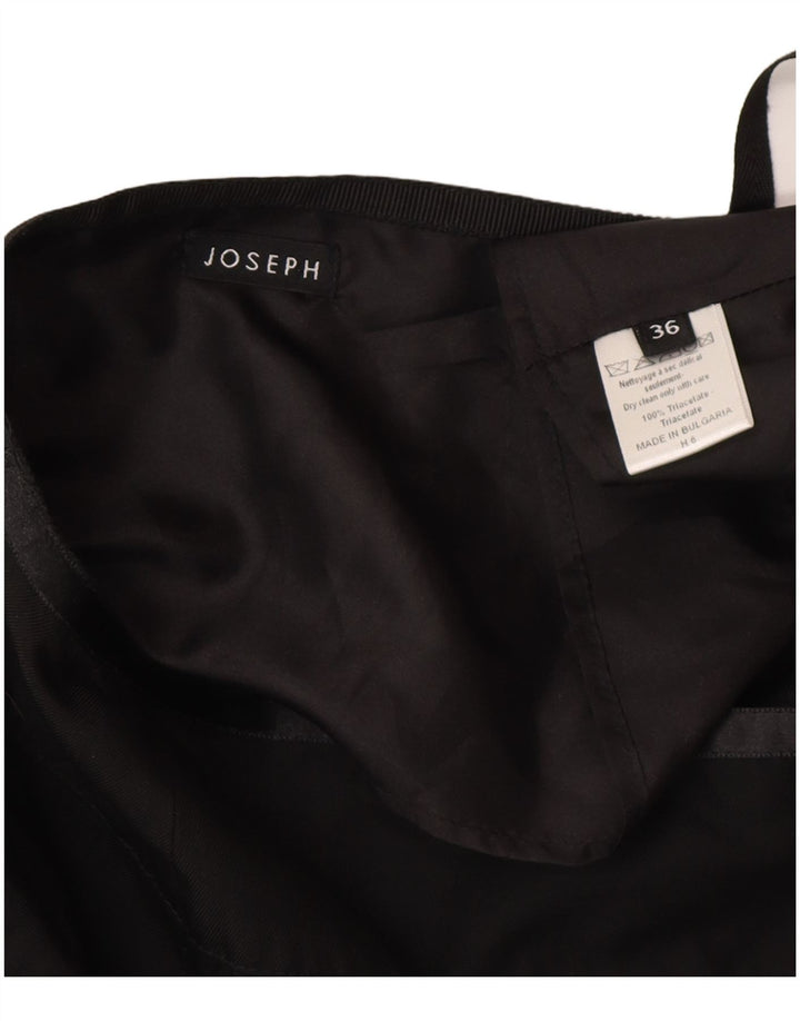 JOSEPH Saia feminina envolvente UE 36 pequena W26 preta triacetato clássica