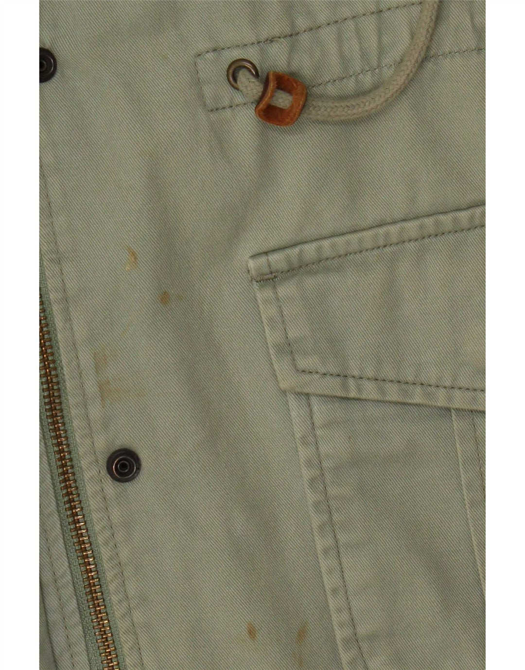 Jaqueta utilitária feminina com capuz Levi's UK 10 pequeno algodão verde