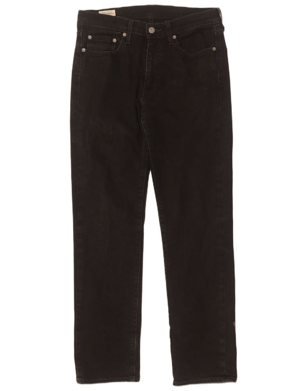 Calça jeans reta masculina Levi's W30 L32 algodão preto