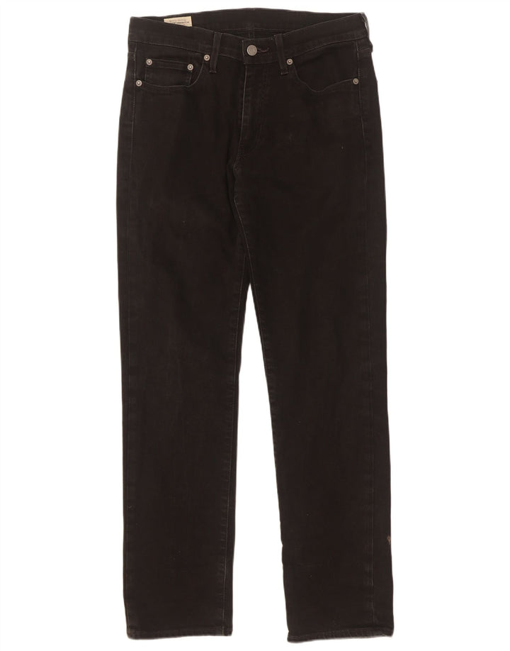 Calça jeans reta masculina Levi's W30 L32 algodão preto
