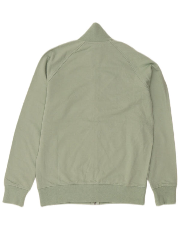 Asics Womens Tracksuit Top Jacket UK 14 Médio Algodão Verde