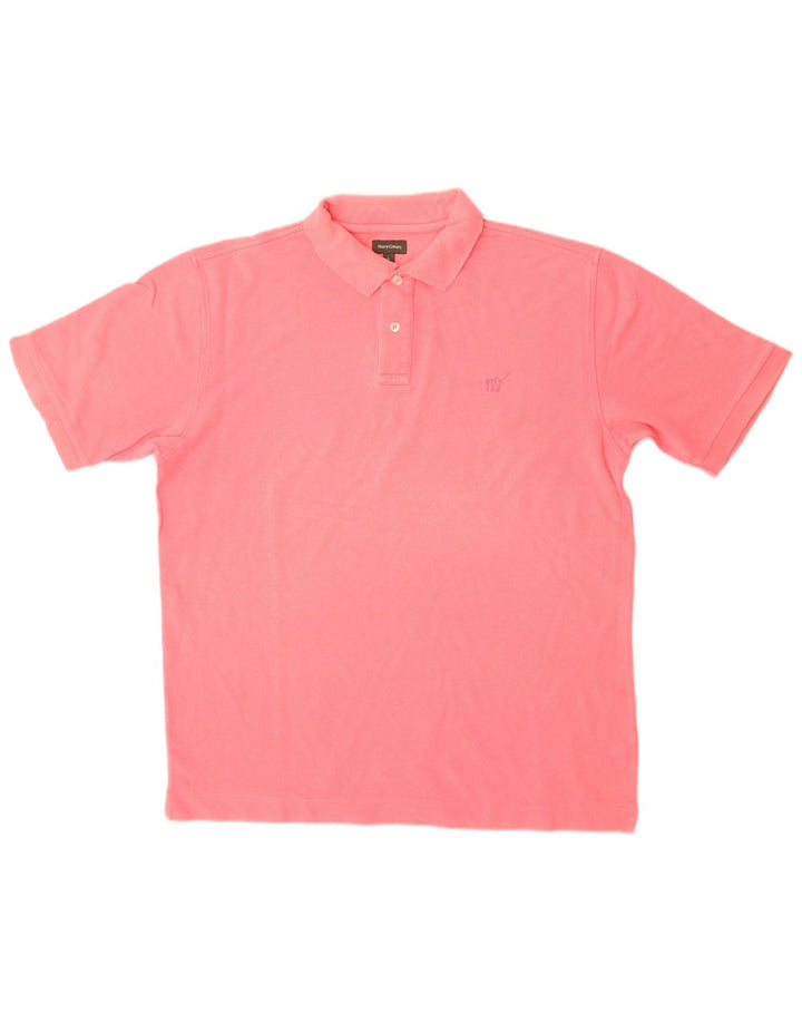 Camisa polo masculina Henry Cottons grande algodão rosa