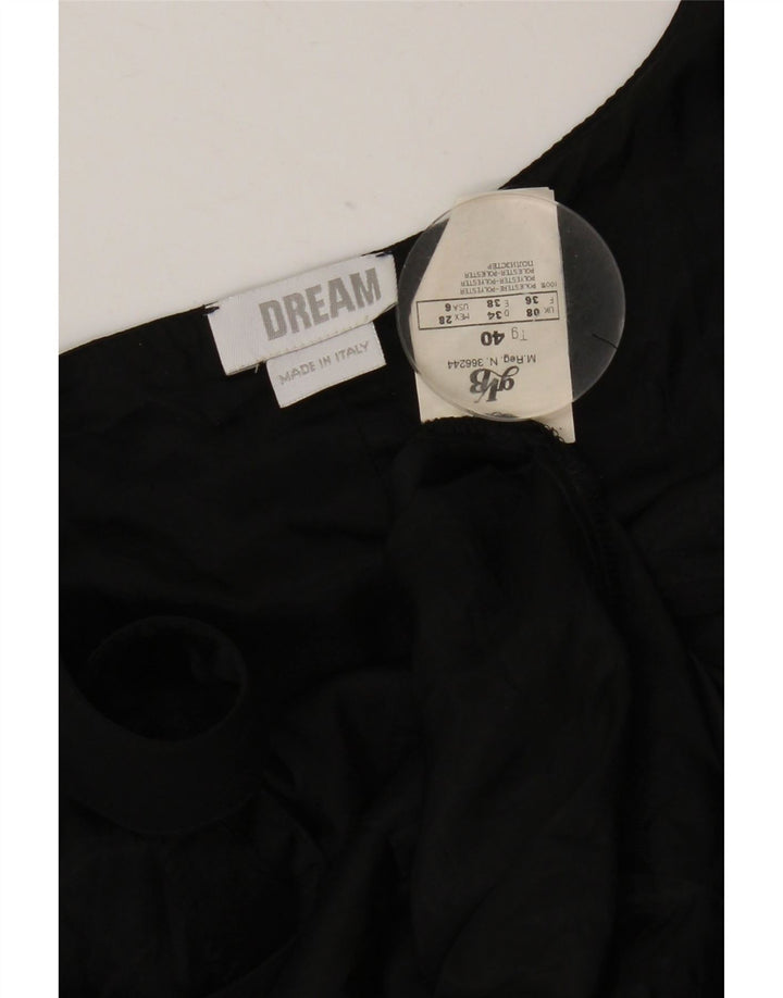 Vestido feminino Dream sem mangas para noite em linha A Reino Unido 8 pequeno poliéster preto