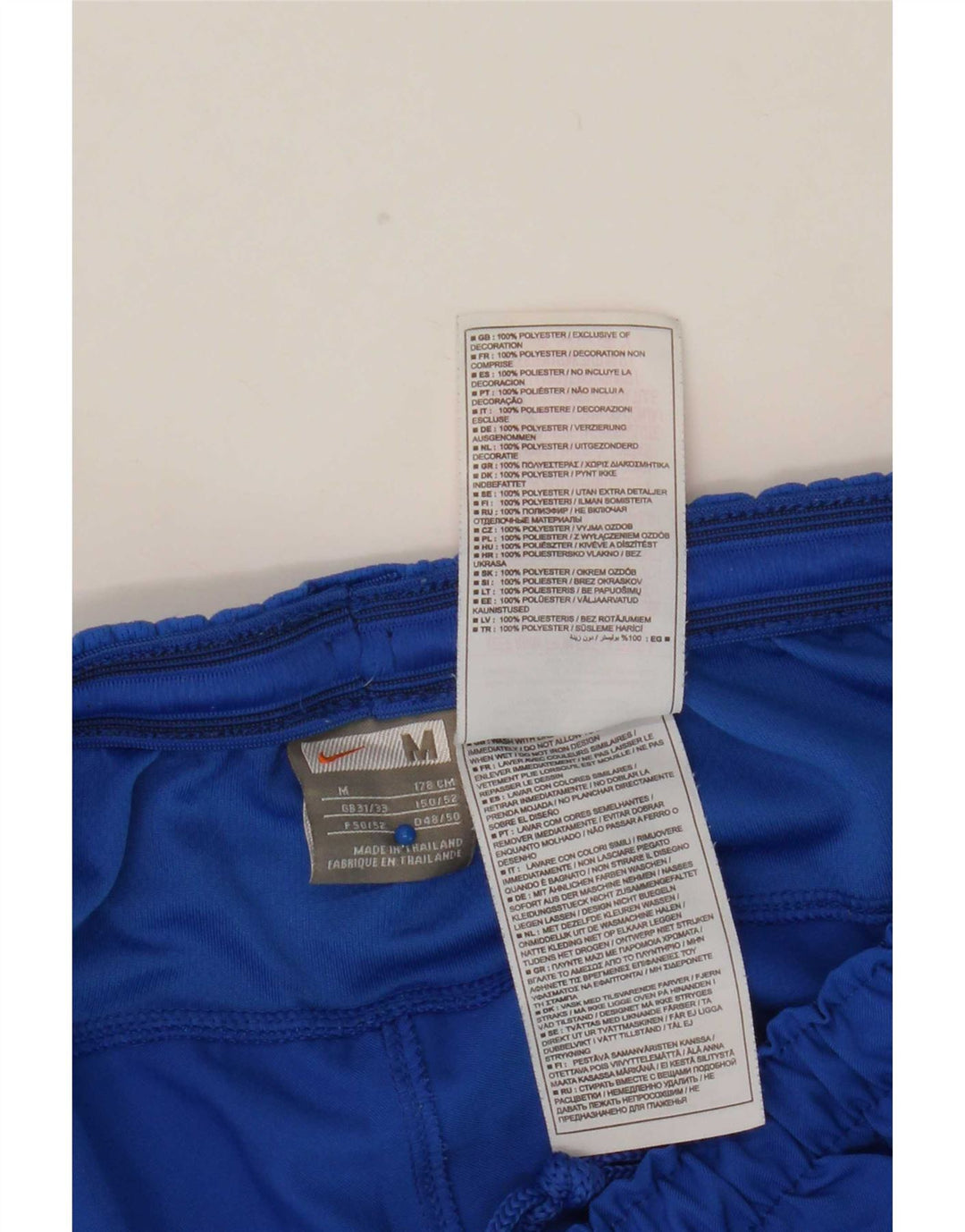 Shorts esportivos masculinos Nike médio azul poliéster