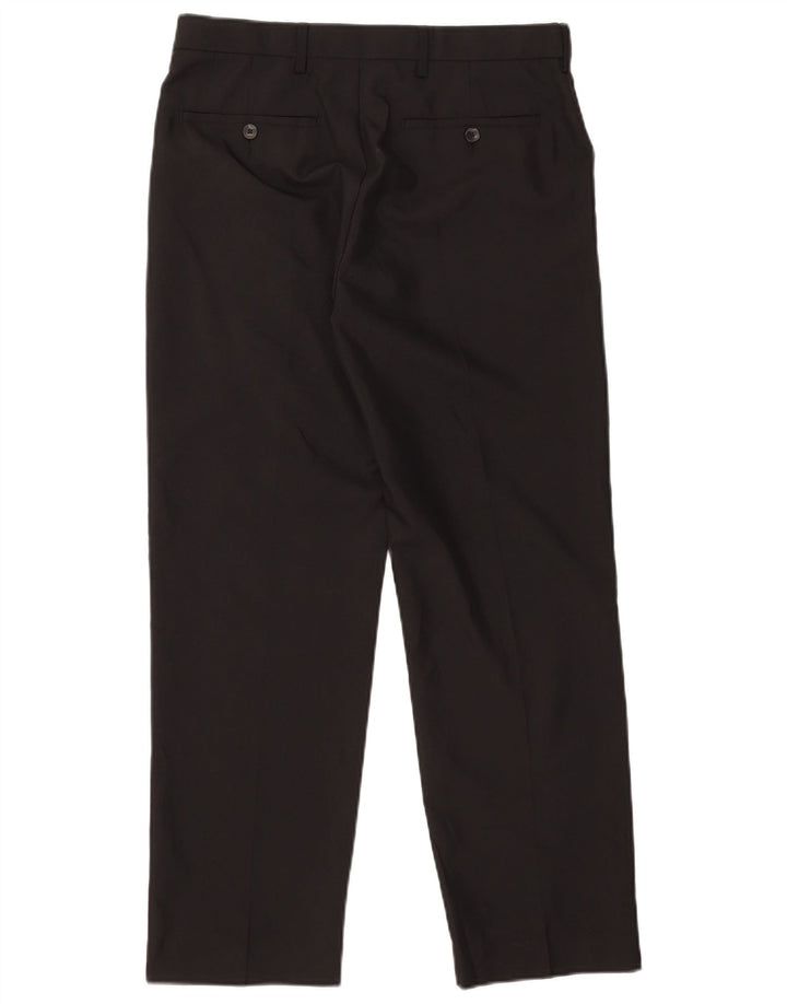 Calça Chino Masculina Marks & Spencer Regular Fit W32 L29 Poliéster Preto