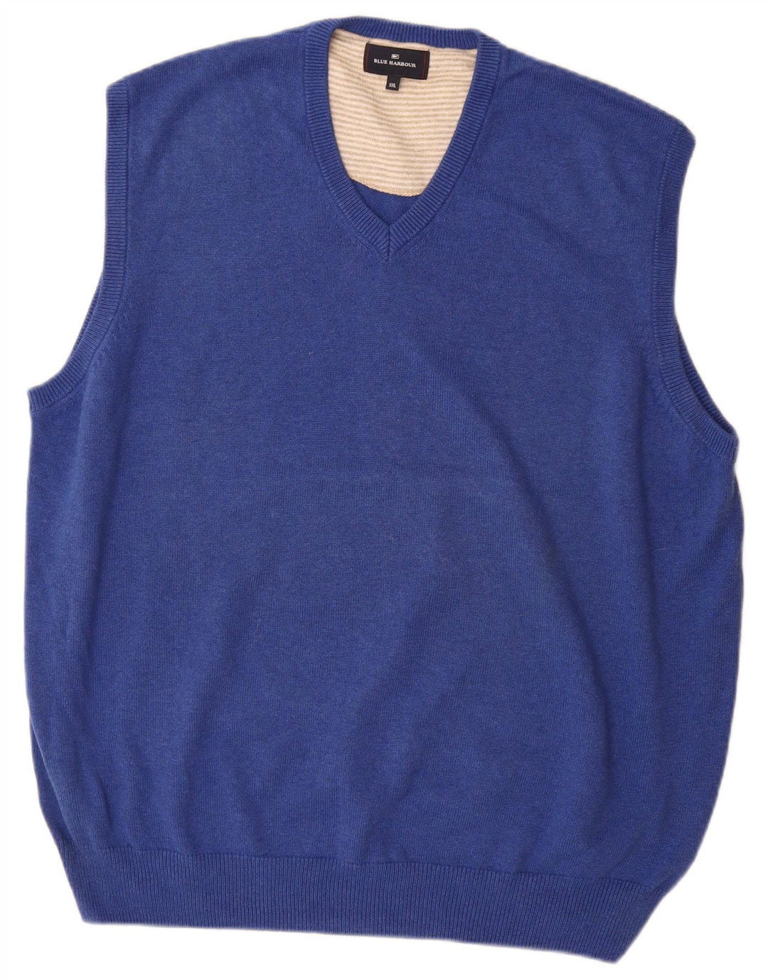 Regata masculina Marks & Spencer Blue Harbor Vest 2XL algodão azul
