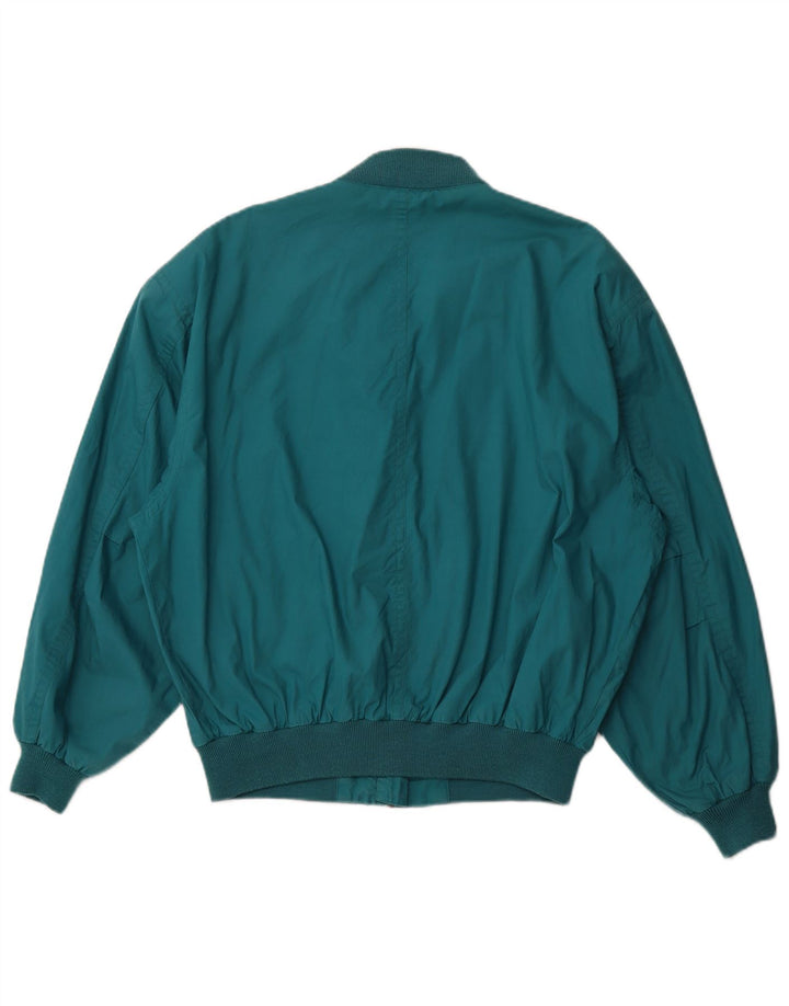 Jaqueta bomber masculina vintage EU 48 algodão verde médio