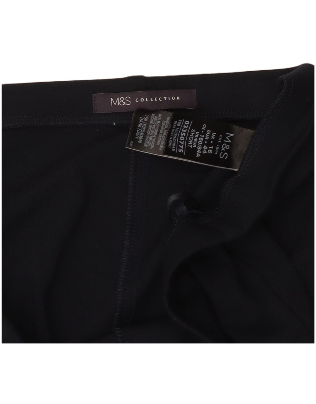 Calça de treino feminina Marks & Spencer Reino Unido 16 grande viscose azul marinho