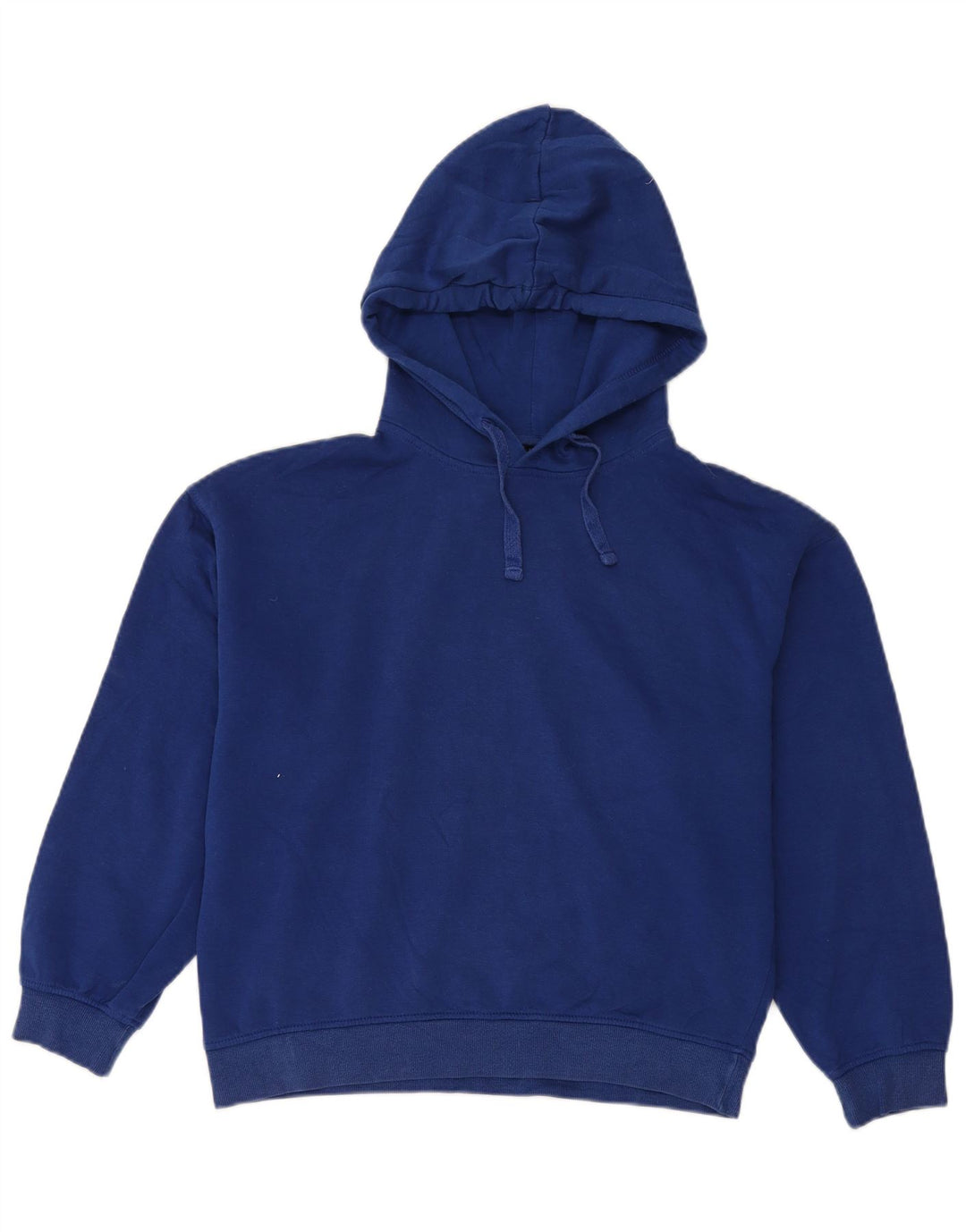 Zara Womens Oversized Hoodie Jumper Reino Unido 14 Algodão Azul Médio