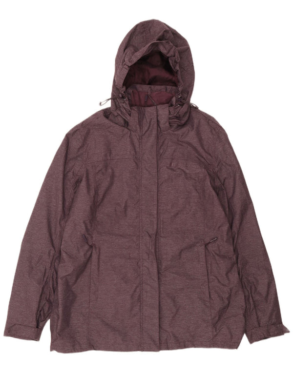 Jaqueta corta-vento feminina com capuz Mountain Warehouse Reino Unido 18 XL marrom nylon