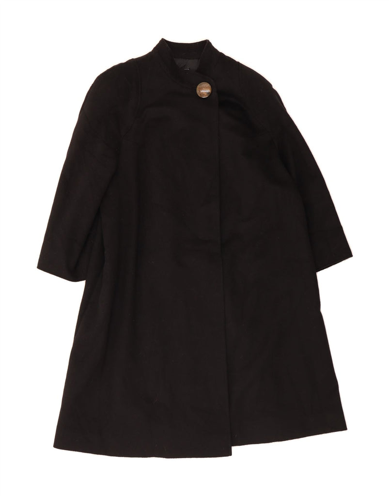 ERMENEGILDO ZEGNA Womens Overcoat UK 22 3XL Black Vintage Ermenegildo Zegna and Second-Hand Ermenegildo Zegna from Messina Hembry 